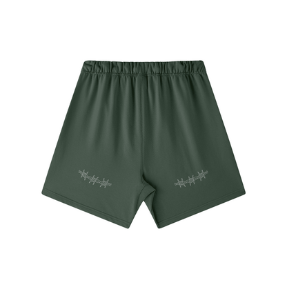 barbed wire shorts • oversized